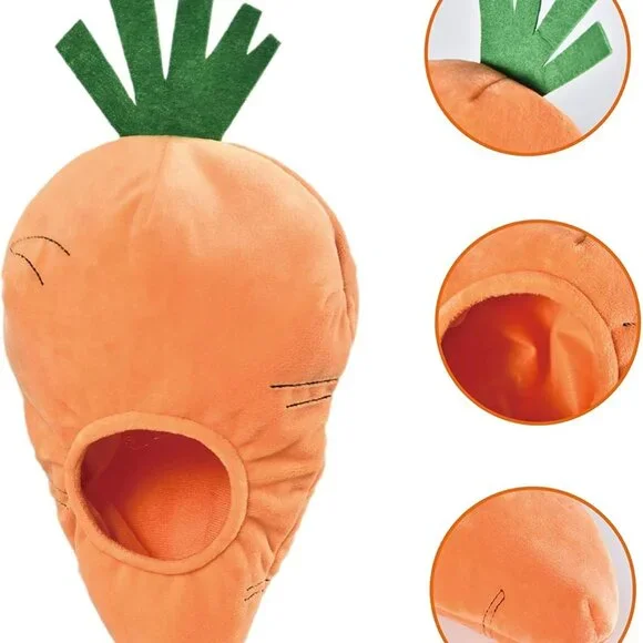 Hide and Seek Squeaky Dog Plush Toy, Rabbit and Carrot, Orange and White, 5 Pack - Picture 4 of 16